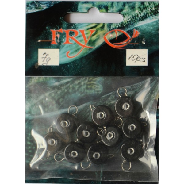 Вантаж вухатий рибальський, таблетка (ексцентрик) колір Silvereyes Black, 10шт в уп., вага 7г